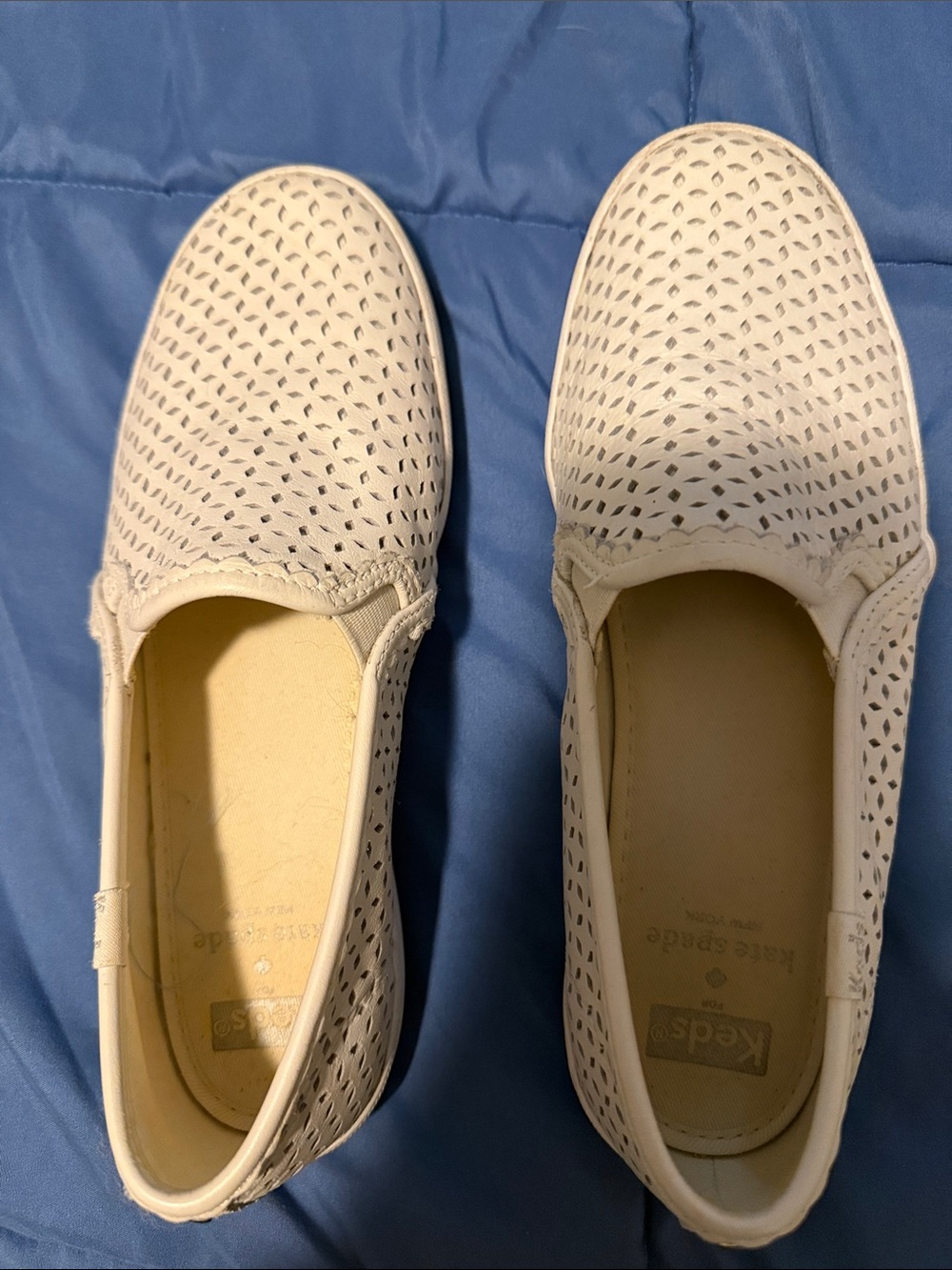Women’s Keds white slip on shoes